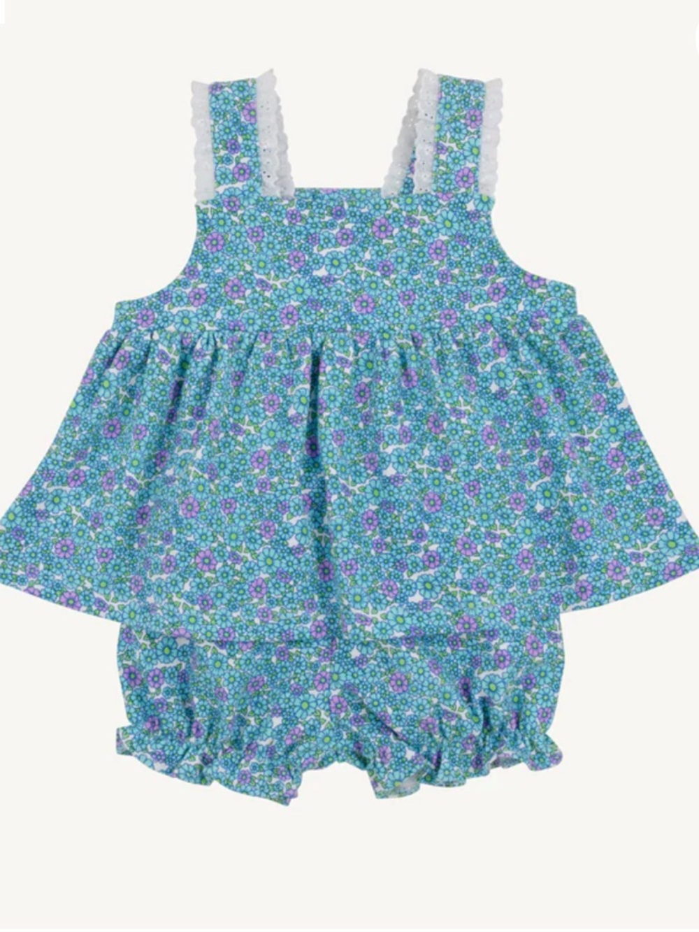 Beaufort Bonnet Babs Bloomer Set 4T Fitzroy Floral Worth Avenue White Eyelet